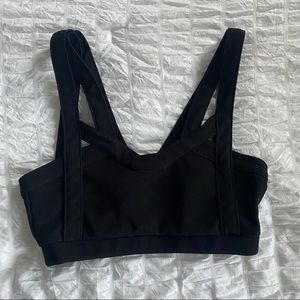 Nasty Gal Women’s Black Sports Bra, Size Small